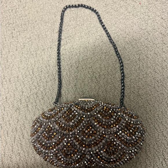 Sondra Roberts Beaded Clutch - Gold and Silver - Picture 2 of 7
